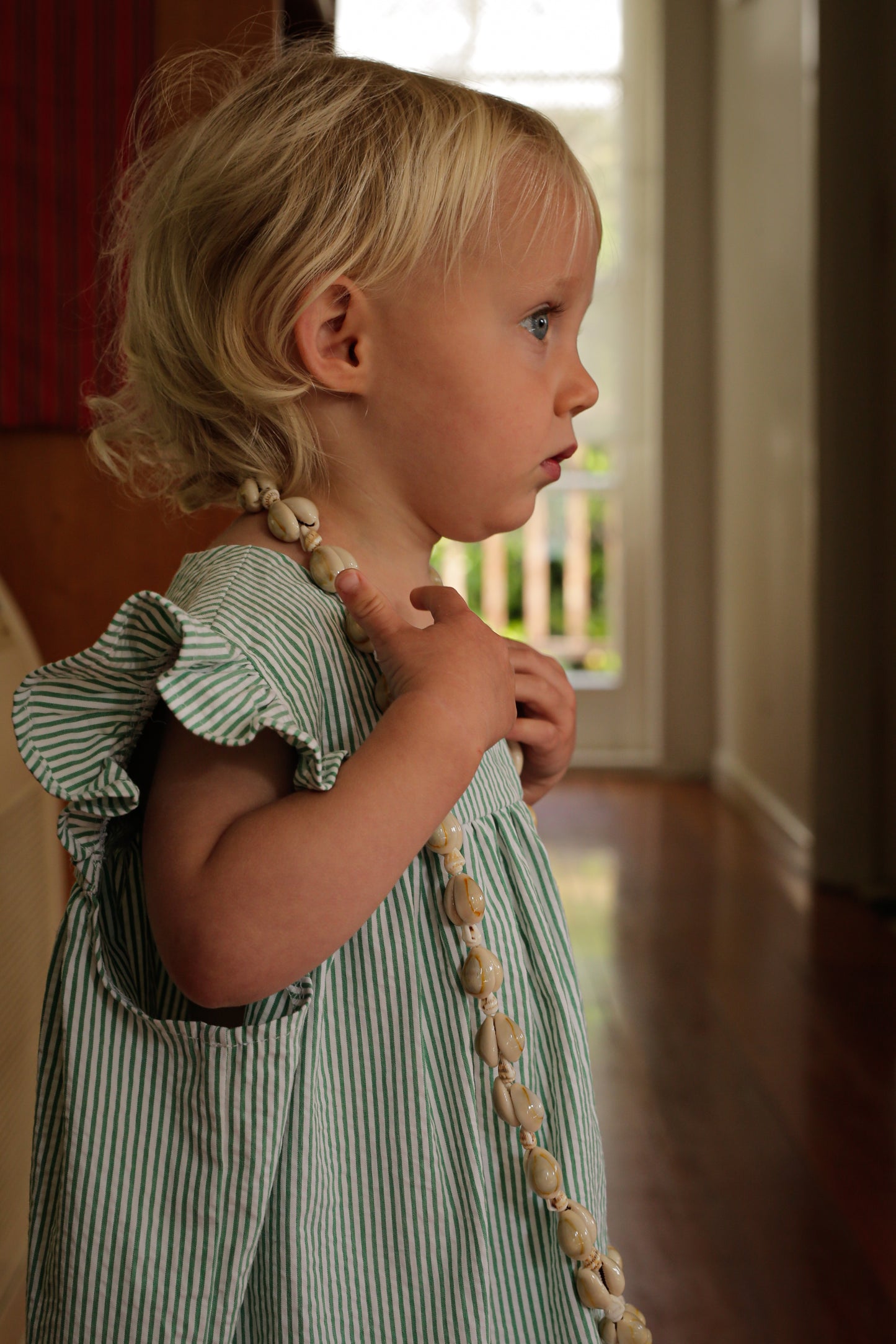 SHRUNK Heirloom Dress Jade Stripe