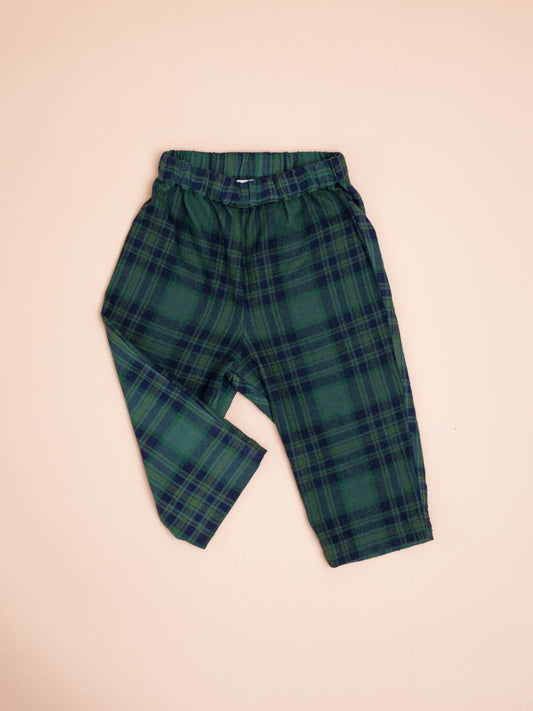 Penny Sage x SHRUNK Green Tartan Trouser